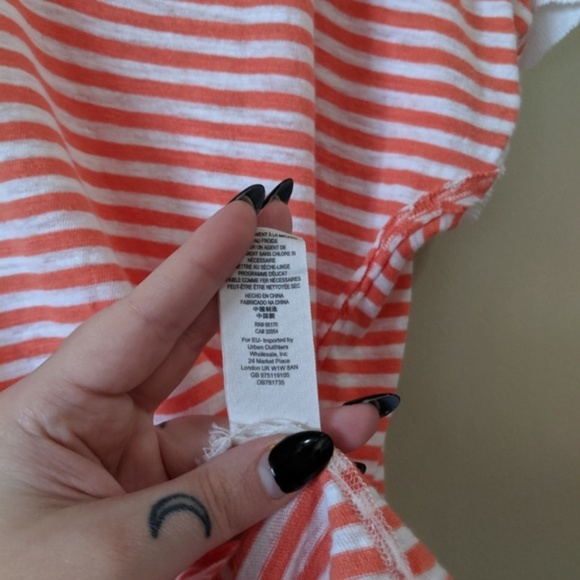 FREE PEOPLE Take Me Stripe Tee Size Medium - Picture 6 of 8